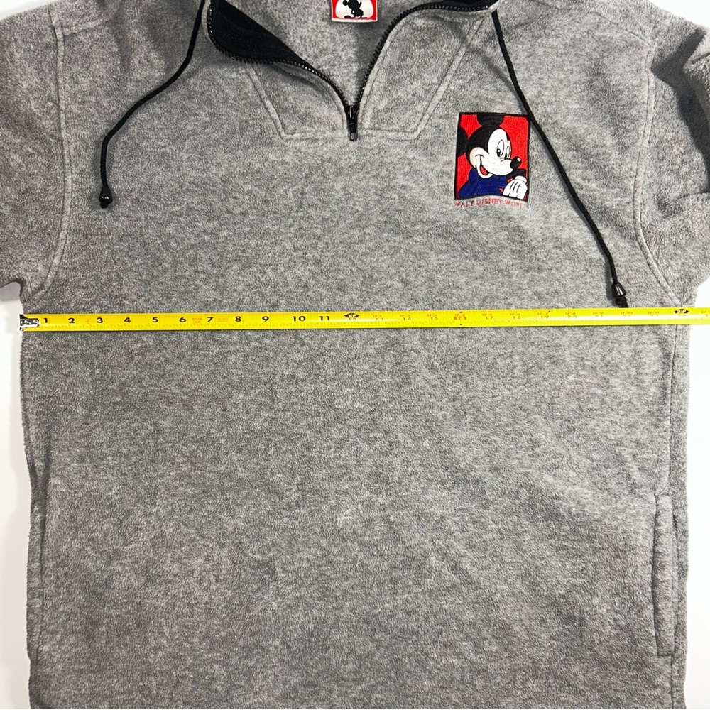 Mickey inc Walt Disney World Men’s Sweater Size Medium Gray 1/4 Zip - Picture 4 of 14